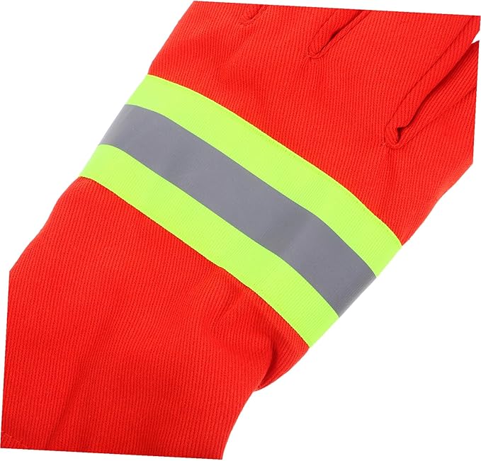 Zerodeko 2 Pairs Flame-resistant Welding Gloves Heat Insulated Firefighter Work Gloves for Emergency Rescue Outdoor Safety Heavy Duty Puncture Resistant Protective Gear