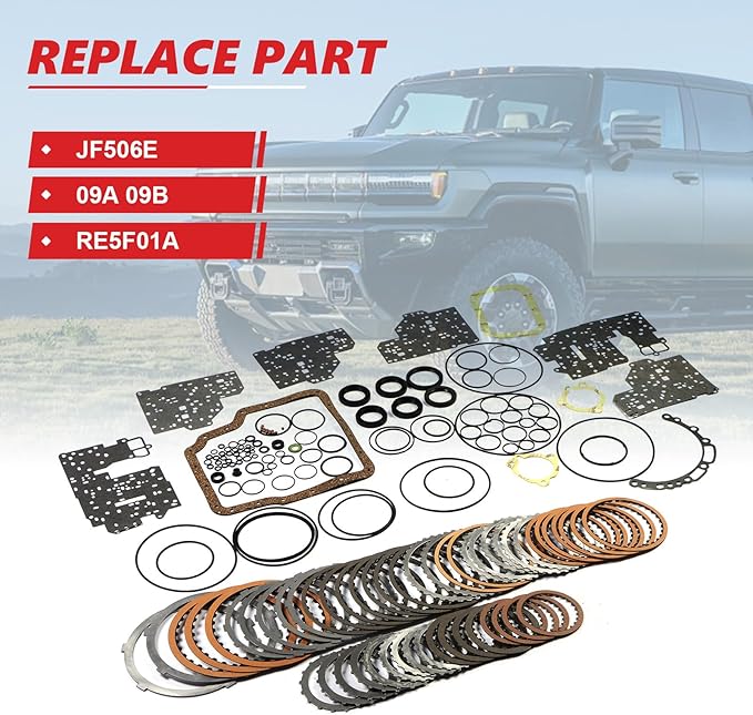Transmission Master Rebuild Kit OE JF506E 09A 09B RE5F01A Fits for 2006-2008 Jetta 2.0L 2000-2006 Freelander 2.5L