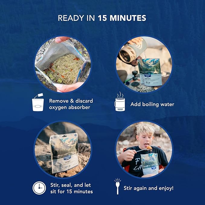 Backpacker's Pantry Kathmandu Curry, 2 Servings Per Pouch, Freeze Dried Food, 16 Grams of Protein, Vegan, Gluten Free