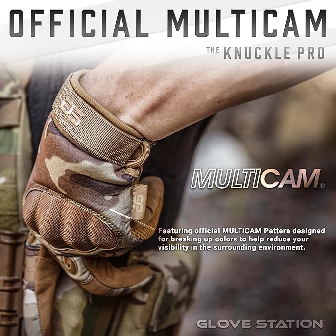 Glove Station Tactical Gloves for Men – Touchscreen Utility Gear with Hard Knuckle Protection Used in Motorcycle, Airsoft, Combat, Police, Shooting & Outdoor Work
