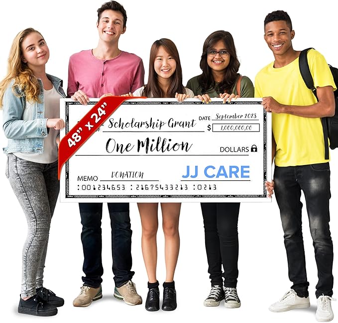 Reusable Giant Check [48" x 24"] - Dry Erase Big Checks for Presentations, Oversized Checks for Presentation, Novelty Big Check, Giant Big Fake Check, Large Checks for Presentations, Donation, Awards
