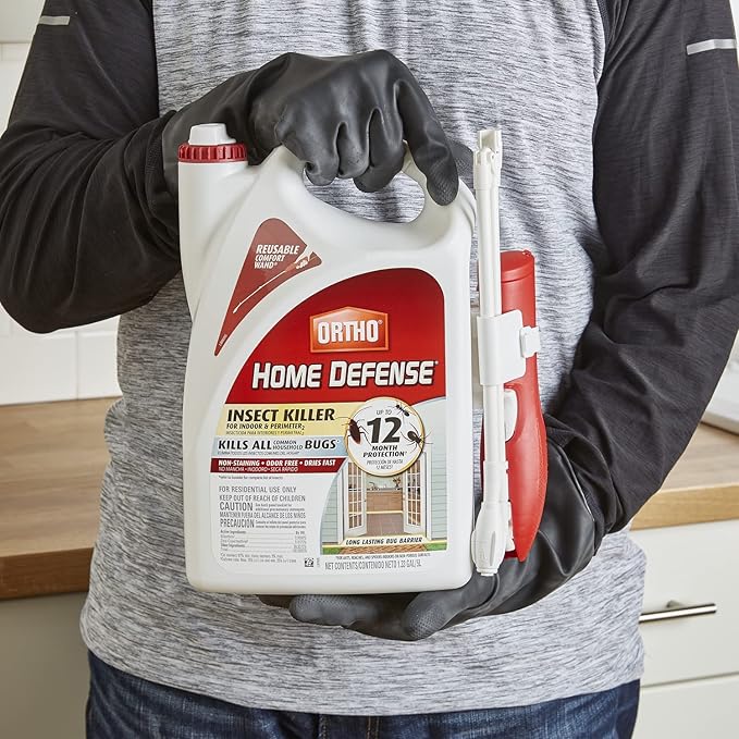 Ortho Home Defense Insect Killer for Indoor & Perimeter2 and Refill Bundle: Long Lasting Bug Barrier, Kills Ants, Roaches, Spiders, 1 gal.