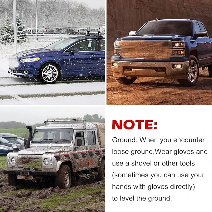 JOJOMARK Tire Traction Mat, Recovery Track Portable Emergency Devices for Pickups Snow, Ice, Mud, and Sand Used to Cars, Trucks, Van or Fleet Vehicle (2pcs*39in)