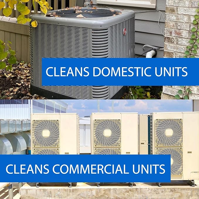 Quality Chemical Nu-Coil Professional Grade Concentrated/Air Conditioner Alkaline Condenser Coil Cleaner for AC Unit/AC Coil Cleaner 1 Gallon Combo (128 oz)