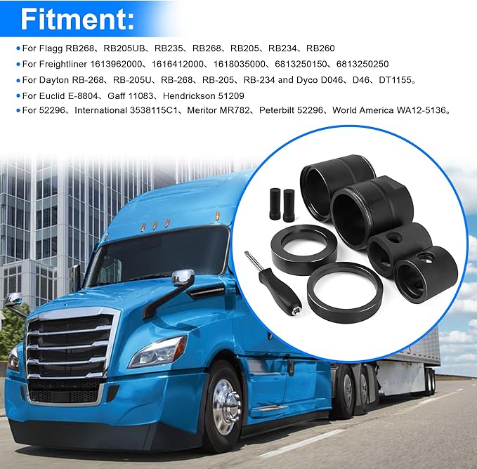Pin and Bushing Adapter Service Kit 15030, to be Used with The Pin & Bushing Starter Kit for Heavy Duty Semi Trucks & Equipment, Adapter Tool for Removing Pins & Bushings