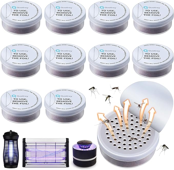 Qualirey 10 Pcs Mosquito Attractant for Bug Zapper, Each Last 60 Day Pest Lure Mosquito Trap Fly Biting Insect Bait Refill High Catch Rate Compatible with DynaTrap and All Insect Trap Indoor Outdoor