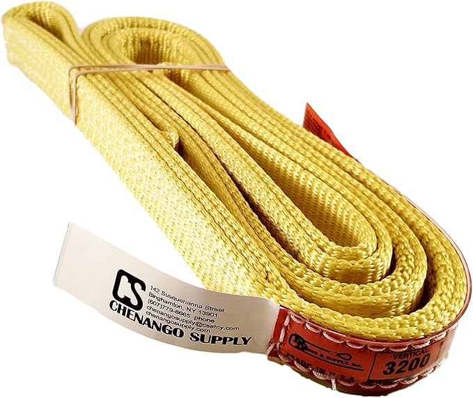 DD Sling. Multiple Sizes in Listing! (USA Made) 1" x 6', 2 Ply, Nylon Lifting Slings, Eye & Eye, Heavy Duty (900 Webbing), 3,200 lbs Vertical, 2,600 Choker, 6,400 Basket (USA Made Nylon) (1"X6')