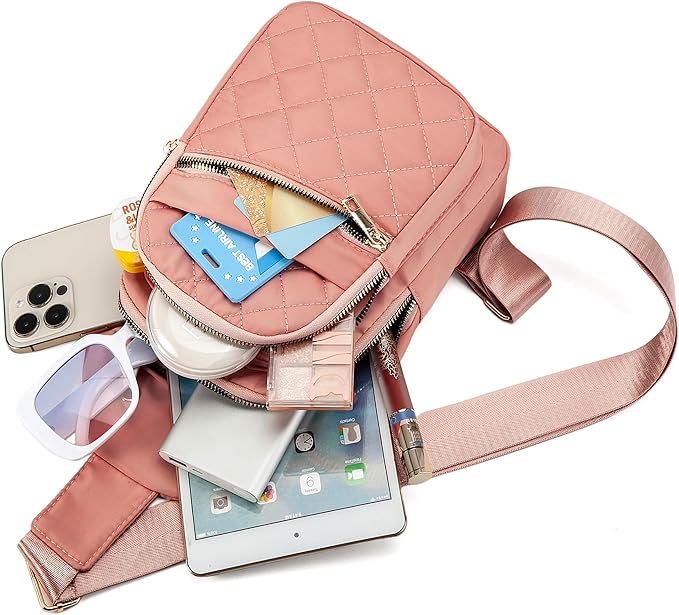 Crossbody Sling Backpack Sling Bag for Women, Small Chest Bag Daypack Fanny Packs Cross Body Bag for Outdoors Hiking Traveling