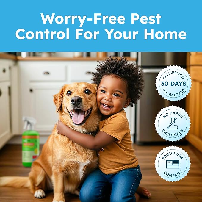 BugMD Pet Safe Multi-Insect Killer & Repellent | Peppermint Oil Spray for Spiders, Ants & Roaches | Indoor & Outdoor Bug Spray (Pack of 2)