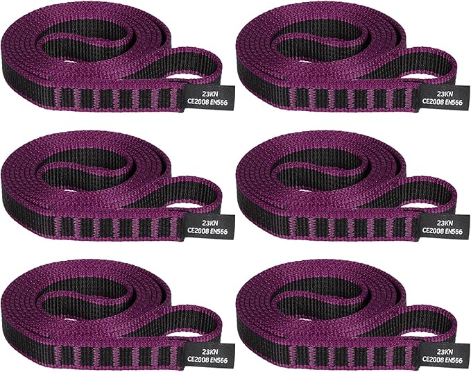 18mm Nylon Climbing Sling Runner 23KN CE2008/EN566 Certified - Webbing Straps for Outdoor Rock Climbing, Rappelling, Swing, Yoga Hammock etc