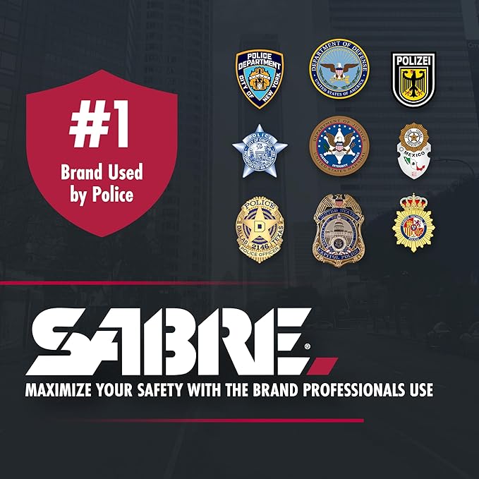 SABRE Safe Escape 3-In-1 Pepper Gel With Seat Belt Cutter & Window Breaker, Maximum Strength Pepper Spray, Snap Clip Keychain for Easy Carry & Fast Access, 0.54 fl oz, Easy to Use Fast Flip Top Safety