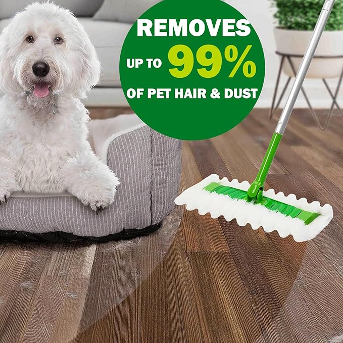Heavy Duty Dry Sweeping Cloth Refills for Swiffer Sweeper Mop, Sweeper Pet Dry Pad Refills to Clean Dust, Pet Hair, Dirt, Floor Duster Refills, 100 Count