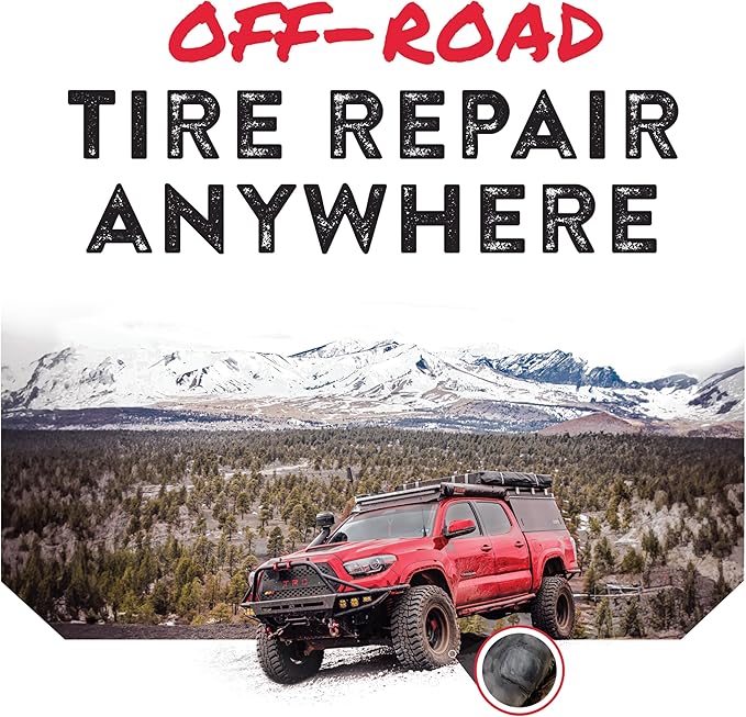 GlueTread Expedition All-Inclusive Off-Road Tire Repair Kit | Repair Any Kind of Tire Damage or Puncture | Includes Sidewall Tire Repair Patches, Plugs, and Colby Emergency Valve Stems