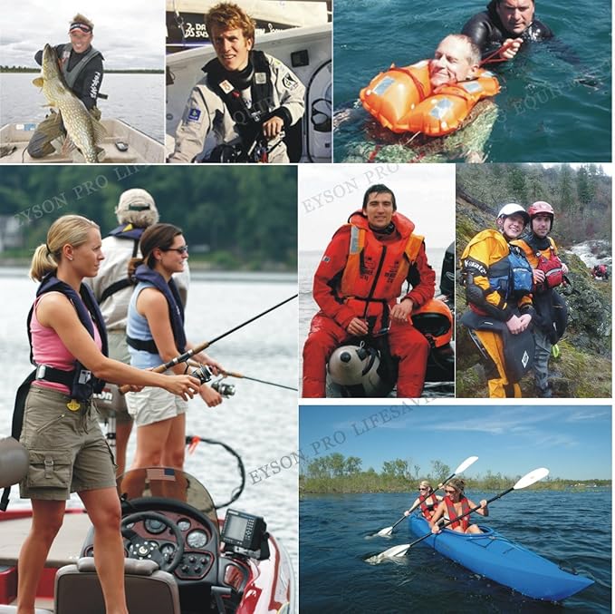 Premium Quality Manual Inflatable Life Jacket Lifejacket PFD Life Vest Highly Visible Inflate Survival Aid Lifesaving PFD New
