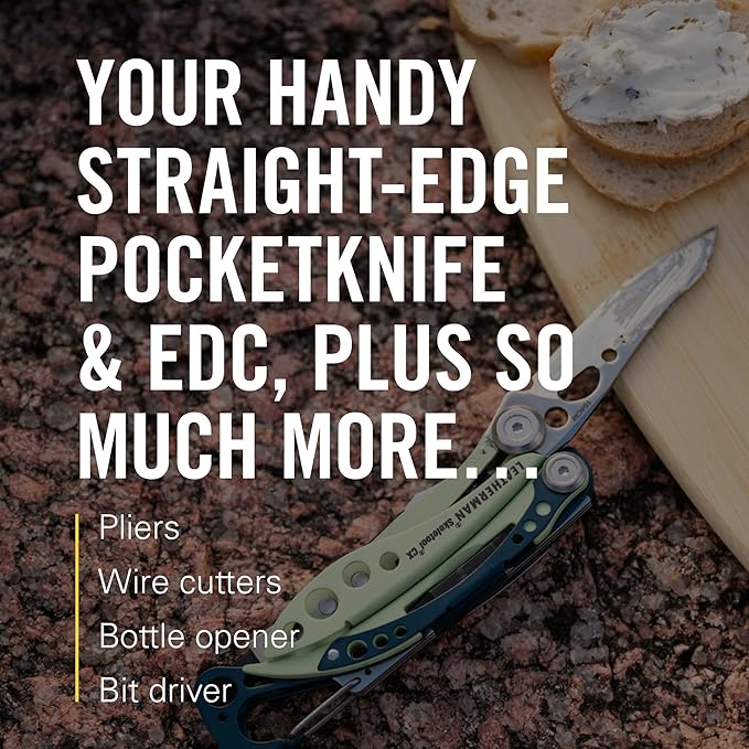 Leatherman, Skeletool CX, 7-in-1 Lightweight, Minimalist Multi-Tool for Everyday Carry, Home, Garden & Outdoors, Guava