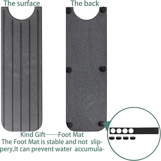 ZumenDa 23.6inch x 4inch Kitchen Sink Faucet Mat, Water Absorbing Stone Faucet Splash Guard for Bathroom Counter, Quick Drying Diatomite Tray for Kitchen Sink, Dark Gray