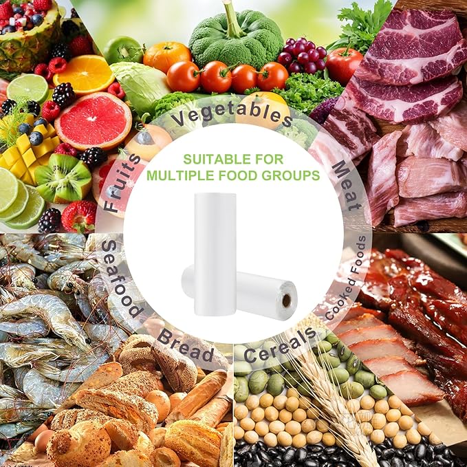 Food Storage Bags, 12" X 16" Plastic Produce Bag, Clear Plastic Bag for Food, Fruit, Vegetable, Refrigerator Storage, Kitchen,350 Bags/Roll (4 Rolls)