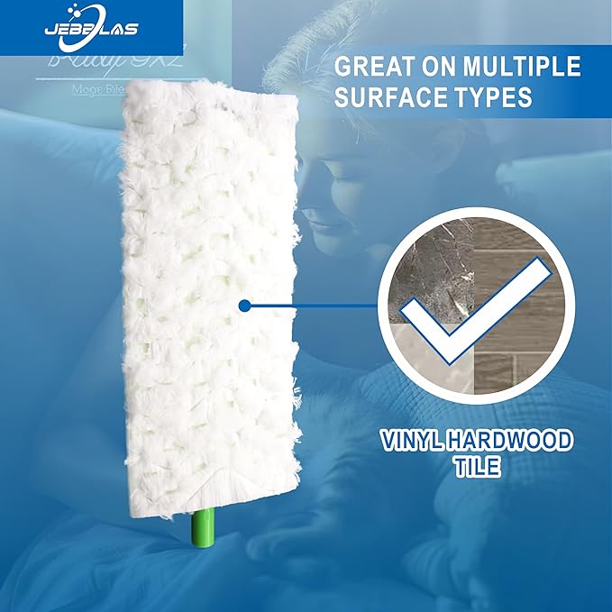JEBBLAS 40Pack Pet Dry Sweeping Cloth Refills Heavy Duty Mop Pads Multi Surface Refills for Floor Mopping and Cleaning,Disposable Sweeping Cloth for Standard Sweeper