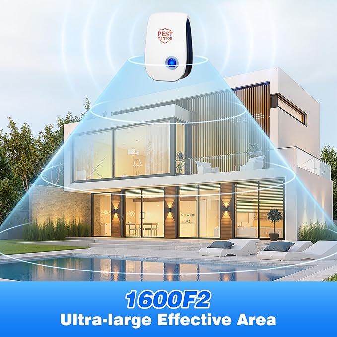 Ultrasonic Pest Repellent 10 Packs, Plug-in Ultrasonic Pest Repellent Indoor, Effectively Repel Mosquitoes Flies Mice Cockroaches Insects Spiders, Family Friendly Pest Control for Home Office Kitchen