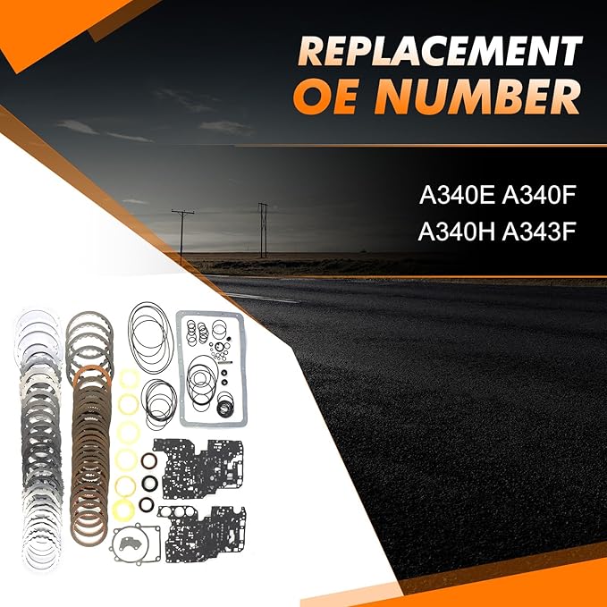 A340E A340F Transmission Master Rebuild Overhaul Kit for 4 Runner 1989-2004 Cressida 1988-1992 Supra 1988-1998 Crown 3.0L 3.4L 4.0L Replacement Parts A340E A340F