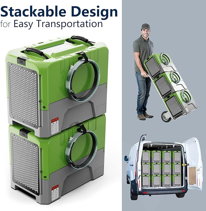 ALORAIR Smart WiFi LGR Commercial Dehumidifier 180 PPD (Saturation) with Hose, Industrial Dehumidifier with Pump, 5 Years Limited Warranty, cETL Listed, 85 PPD at AHAM, Flood Repair, Green