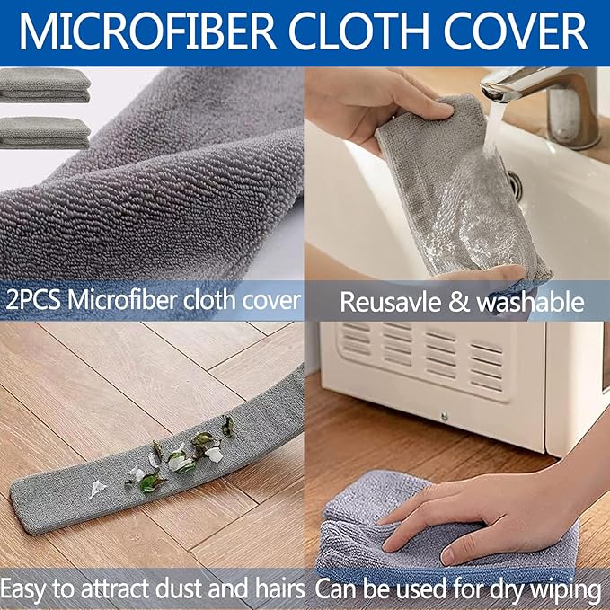 Dust Cleaner Microfiber Duster, Gap Dust Cleaning Artifact with Extension Pole & Bendable Head, Washable Extendable Gap Dusters for Sofa Bed Furniture Bottom,Ceiling Fan,Blinds (Gap Dust Cleaner)