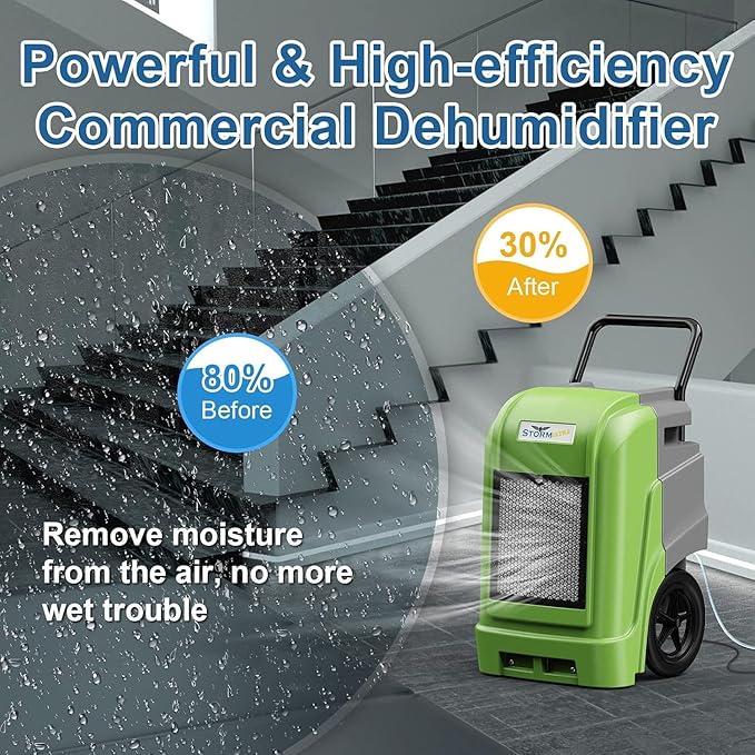 ALORAIR Commercial Dehumidifier with Pump Drain Hose, 190 Pints Industrial Dehumidifiers Large Capacity for Basements, Garages, Mall & Job Sites, 5 Years Limited Warranty