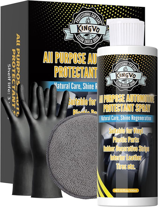 Kingvo Car Leather Conditioner, Leather Protector Repair Kit Car Interior Polish Care for Couch Vinyl Purses Boot Furniture Auto Upholstery,10 OZ