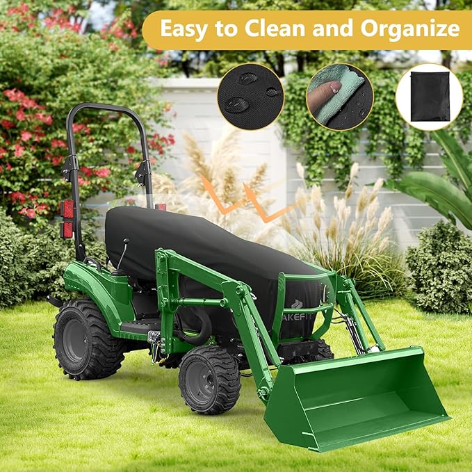 AKEfit Tractor Cover,Tractor Covers Waterproof Heavy Duty,420D Oxford Waterproof, Dustproof, UV Protection Universal Cover, 79 ‘L x 26 “W x 23 ”H. W x 23’ H