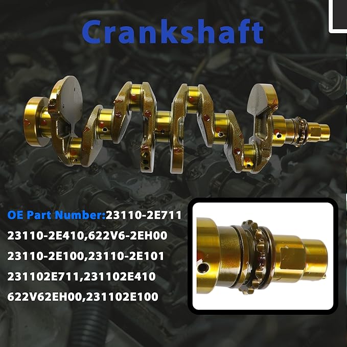 G4NB 1.8L Engine Overhaul Rebuild Kit w/Gasket Set Timing Chain Kit w/VVT Sprocket Crankshaft Con-Rod Piston Kit Fit For Hyundai Elantra 2012-2016 IX35 2013-2015 Kia Forte 2014-2015 23110-2E711