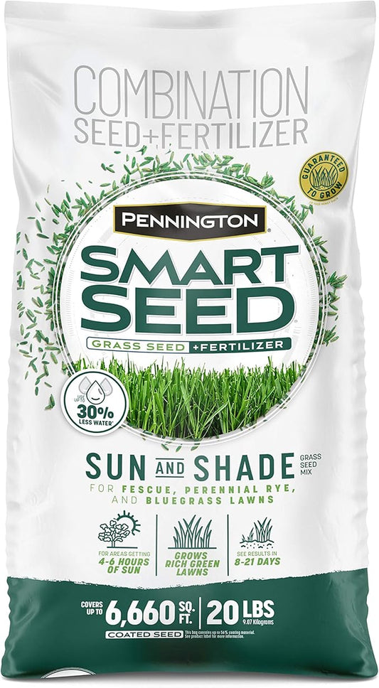 Pennington Smart Seed Sun and Shade Grass Mix 20 lb, Black Label