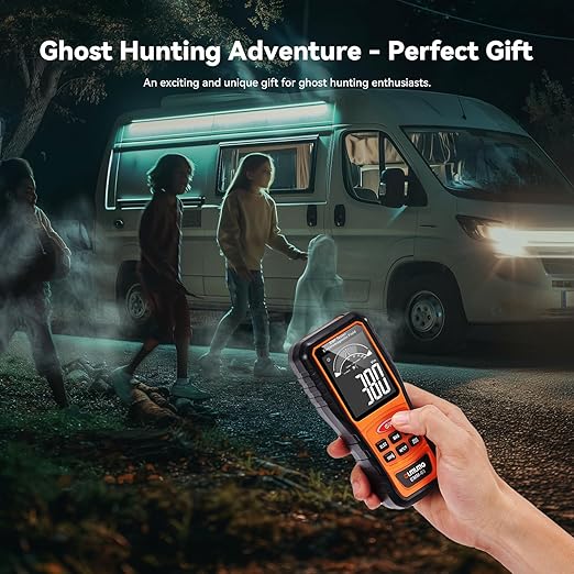 4 in 1 Emf Meter Emf Detector: Electric Field, Radio Frequency Field, Temperature,Magnetic Field Strength Meter, Rechargeable Radiation Detector for 5g Cell Tower,WiFi Signal and Ghost Hunting