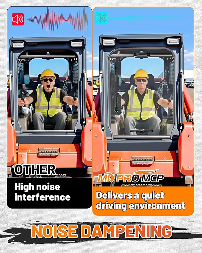 MDPROMCP Track Loader Door Glass Windshield Compatible with Kubota Skidsteer SVL65 SVL75 SVL90 SVL95 SVL97,Skidsteer Windshield Replacement for V0621-34520-12PC (Scratch Proof PC Material Heavy Duty)