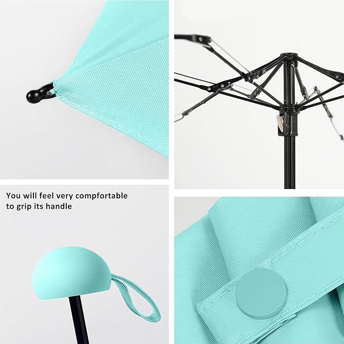 BAODINI Travel Essentials Mini Umbrella for Purse With Case Small Compact UV Sun Protection Lightweight Tiny Pocket Manual Open Close Umbrella for Women Kids and Men Fit Purse Backpack