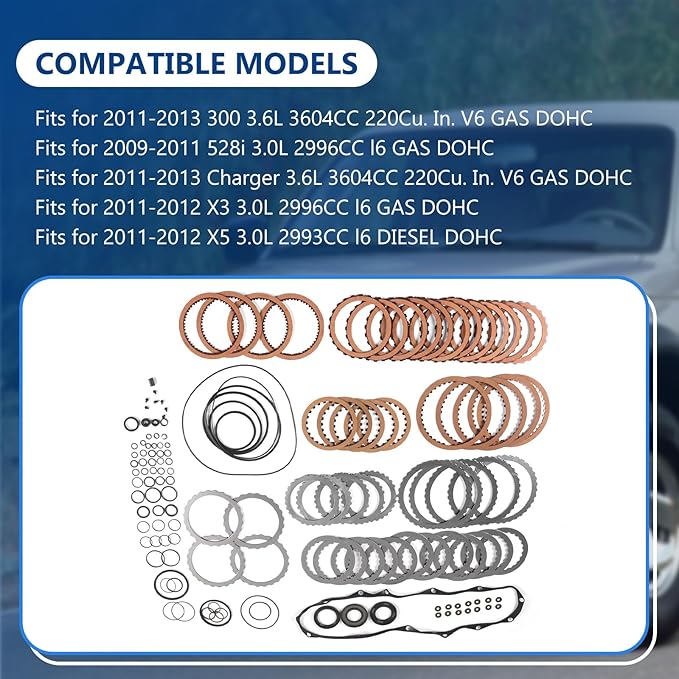 8HP45 B218820A Auto Transmission Master Overhaul Rebuild Kit Fits for 2009-2011 528i 3.0L, Fits for 2011-2012 X3 3.0L, Replace OE 8HP45 B218820A