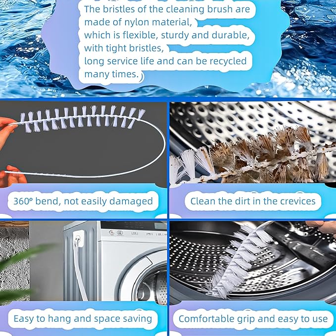 3Pcs Washing Machine Cleaning Brush, Washing Machine Brush Washing Machine Cleaner Front Load Washer Cleaner Brush Load Washer Cleaner Drum Washing Machine Cleaning Tools