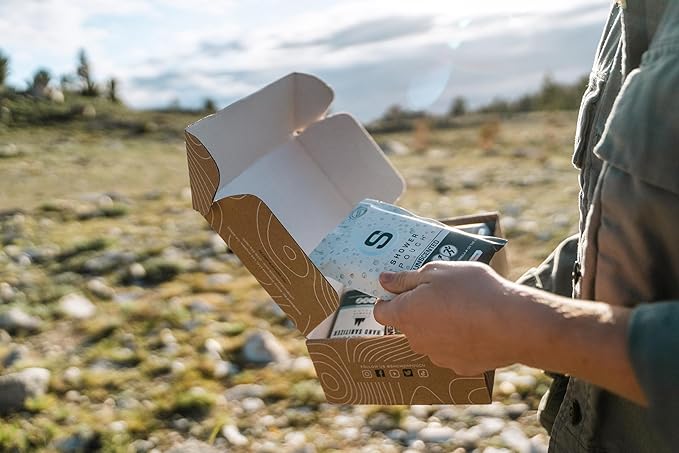 Shower Pouch XL (2' x 1') Bathing Body Wipes for Adults – Aloe-Infused Heatable & Reusable Bath Wipes for Camping, Travel, Outdoor – (20 Pack) Variety Scents