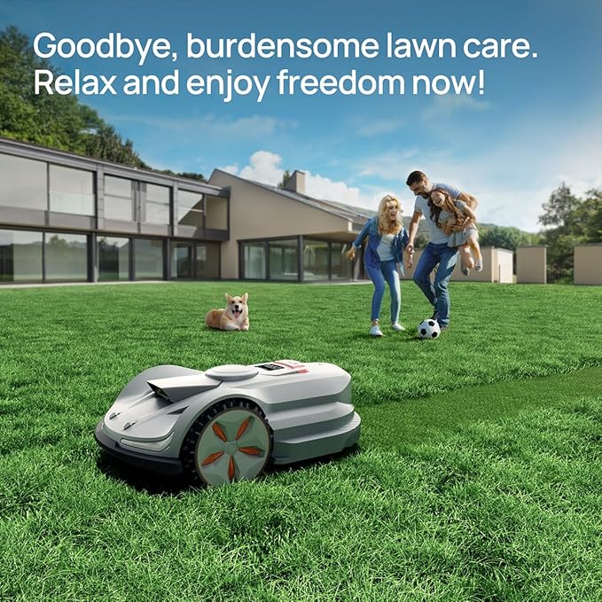 Sunseeker X7 Wireless Robot Lawn Mower 0.75 Acre/ 32,000Sq. Ft, with Smart APP Control, Vision AI System & RTK, Path Planning, Adaptive Floating Cut Height up to 4", for Medium to Large Yards