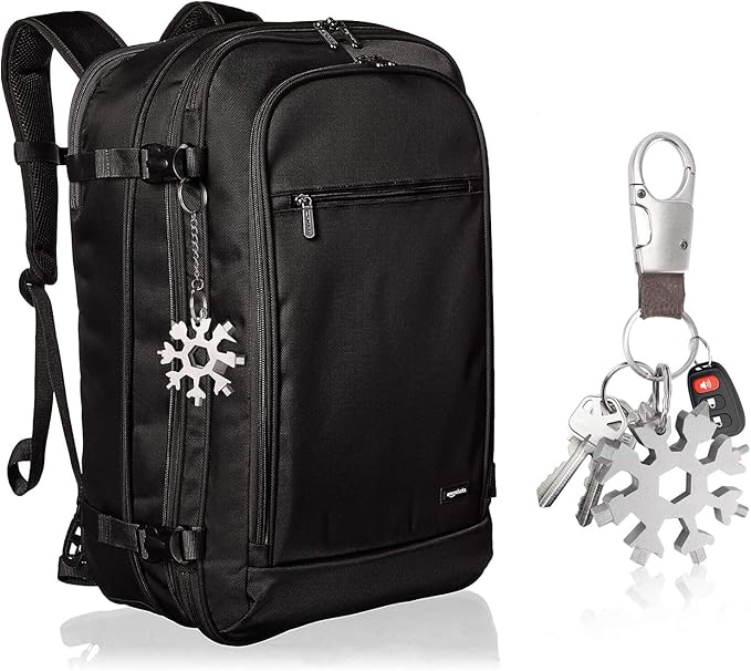 18-in-1 Snowflake Multi Tool,Function Stainless Steel Bottle Opener/Wrench, Flat Cross Screwdriver Kit Snowflake, Outdoor Durable and Portable，Great Gift for Mens (silvery+black)