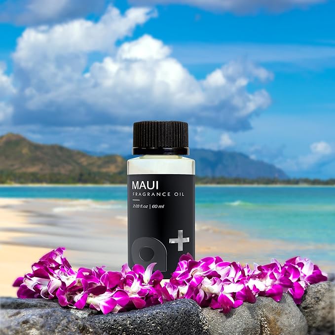 Aromar+ Fragrance Oil – Maui-Inspired by Arabian Perfume – Luxury Hotel Scent Experience with Rose, Lemon & Vanilla – for Waterless Diffusers – Lon-Lasting Home Aroma – 2oz/60mL