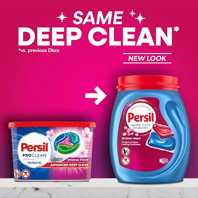 Persil Ultra Pacs Intense Fresh Everyday Clean Laundry Detergent, 42 count