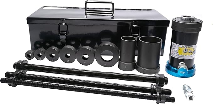 Oni Tools Universal Freightliner Airliner/Peterbilt Low Air Leaf Pin & Suspension Bushing Remover & Installer Hydraulic Tool Kit 18 Ton Alternative to 15030 50544012