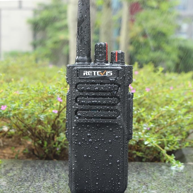 Retevis RT29 Long Range 2 Way Radio with Mic, 15in Antenna,Heavy Duty Professional Walkie Talkies,IP67 Waterproof Two Way Radio,700,000 sq. ft/50 Floor Range,3200mAh,for Construction Logistics(4Pack)