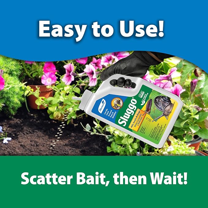 Monterey Sluggo Snail & Slug Killer Bundled with Measuring Spoon - OMRI Listed for Organic Gardening - Wildlife and Pet Friendly - 5 lb jug