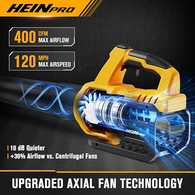 Cordless Leaf Blower Compatible with Dewalt 20V Max Battery 400CFM Electric Leaf Blower Cordless, Variable Speed, Turbo Mode, Leaf blowers Battery Powered for Lawn Care, Yard(Tool Only)