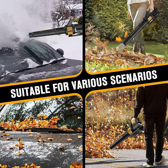 Cordless Leaf Blower Compatible with Dewalt 20V Max Battery 400CFM Electric Leaf Blower Cordless, Variable Speed, Turbo Mode, Battery Powered Leaf Blowers for Lawn Care, Yard(Tool Only)