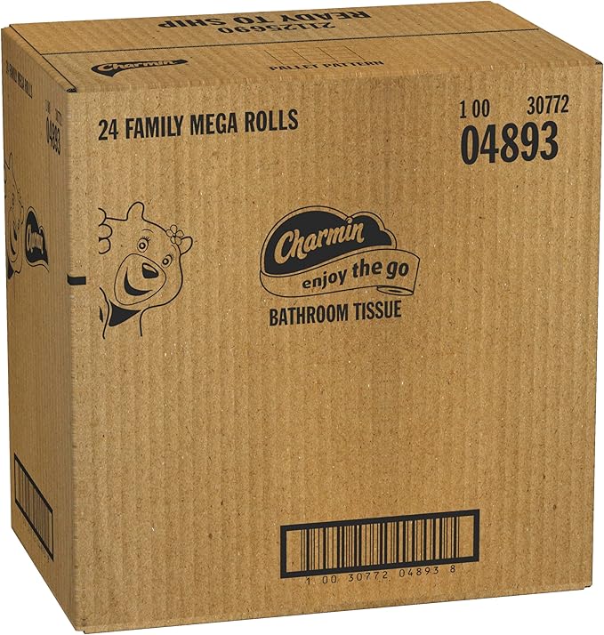 Charmin Ultra Strong Clean Touch Toilet Paper, 24 Family Mega Rolls = 120 Regular Rolls (Packaging May Vary)