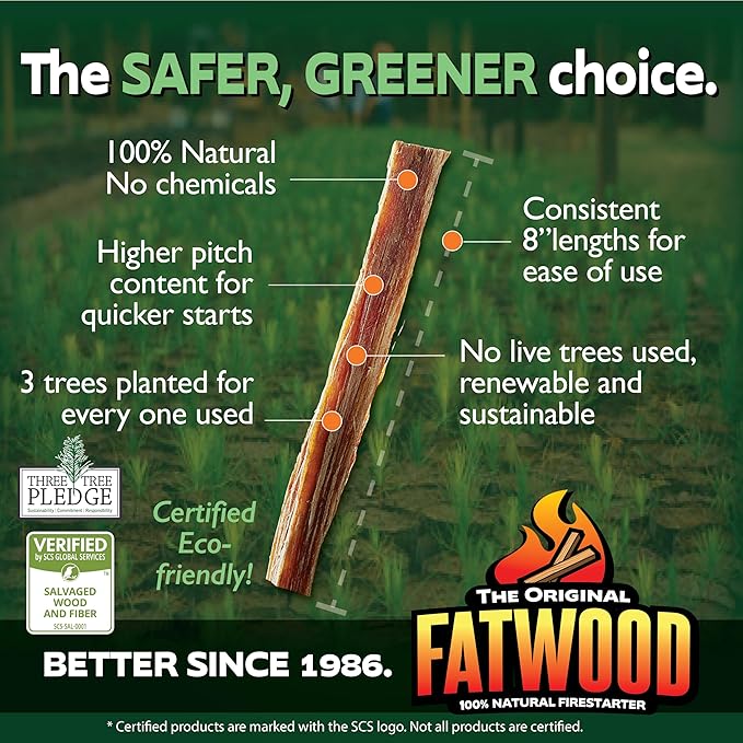 Better Wood Products Limited Edition Protect The Parks Series All Natural Fatwood Fire Starter Sticks, 13 Pound Wooden Crate, Grand Canyon