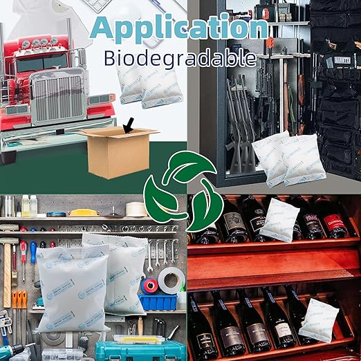 10Pcs 100 Gram Silica Gel Packets, Dessicant Packs for Storage, Pure and Safe Desiccant, Moisture Absorber Silica Gel Beads Packs for Moisture Control