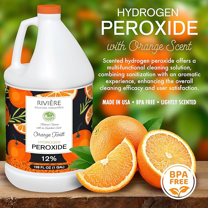 Rivière 12% Scented Hydrogen Peroxide, Gallon, Orange